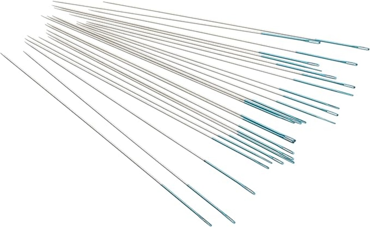 The Beadsmith ColorEYES Beading Needles, Black Colored Tip for Easy Identification of Size, Use for Loom Weaving Bead Work, Off-Loom Stitch & Jewelry Making w/Seed Beads